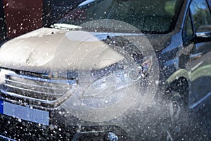 Car Care Business. Car Wash Process, Â drops and spalashes